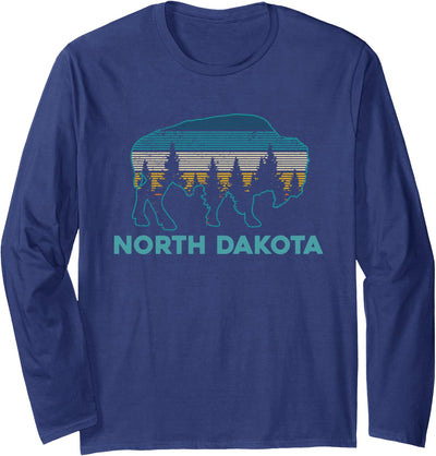 Cow North Dakota Bison Vintage American Buffalo Souvenir T-Shirt