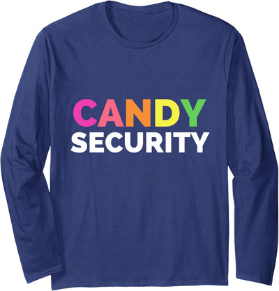Candy Security Shirt Retro Vintage Apparel Funny Candy Security Halloween Costume Long Sleeve T-Shirt