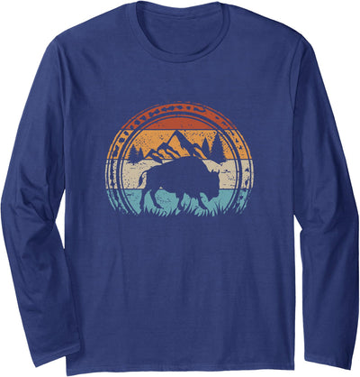 Retro Bison National Park Wildlife Vintage American Buffalo Lover T-Shirt