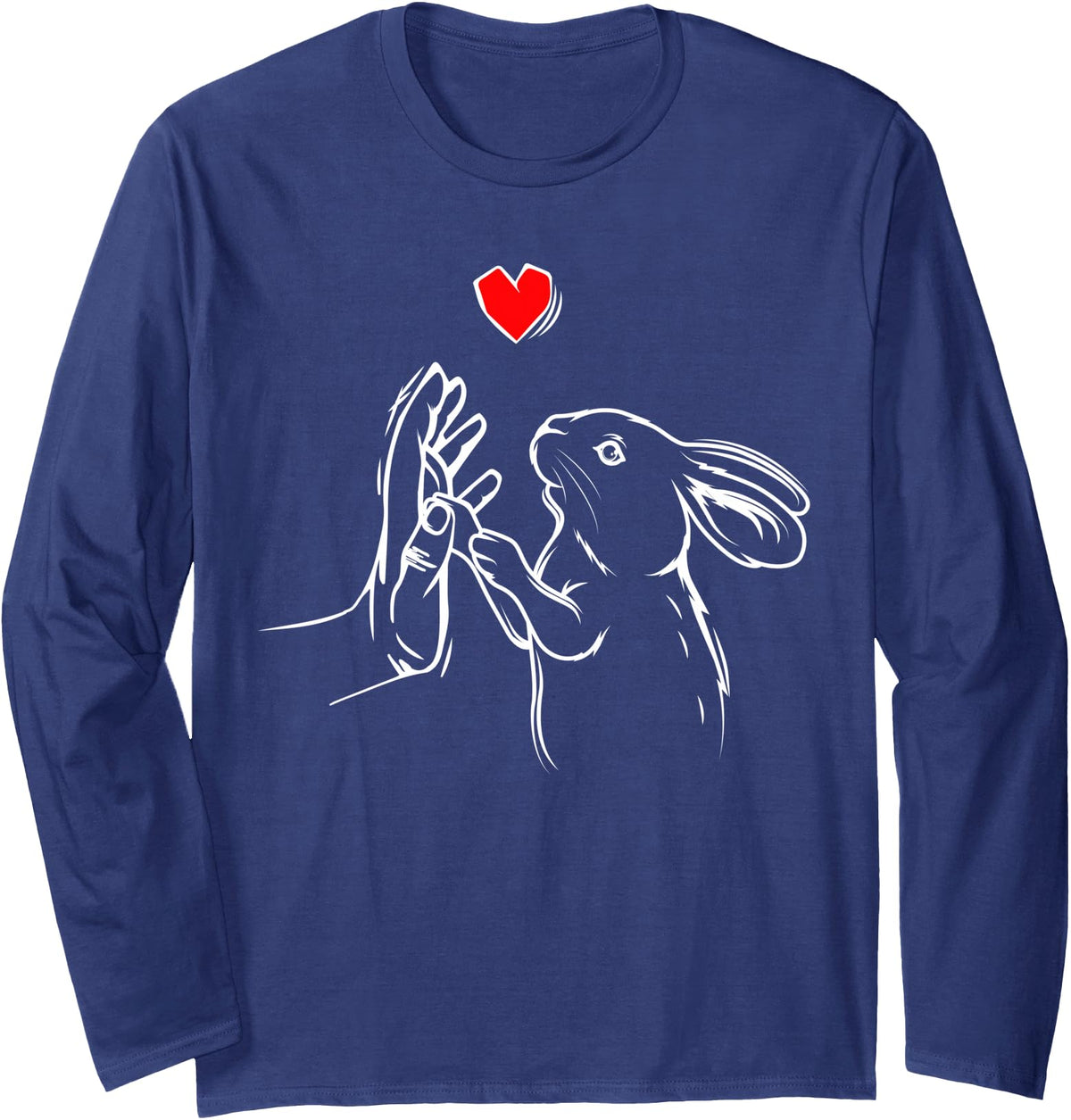 Rabbit Love Rabbit Long Sleeve Shirt in Navy Blue