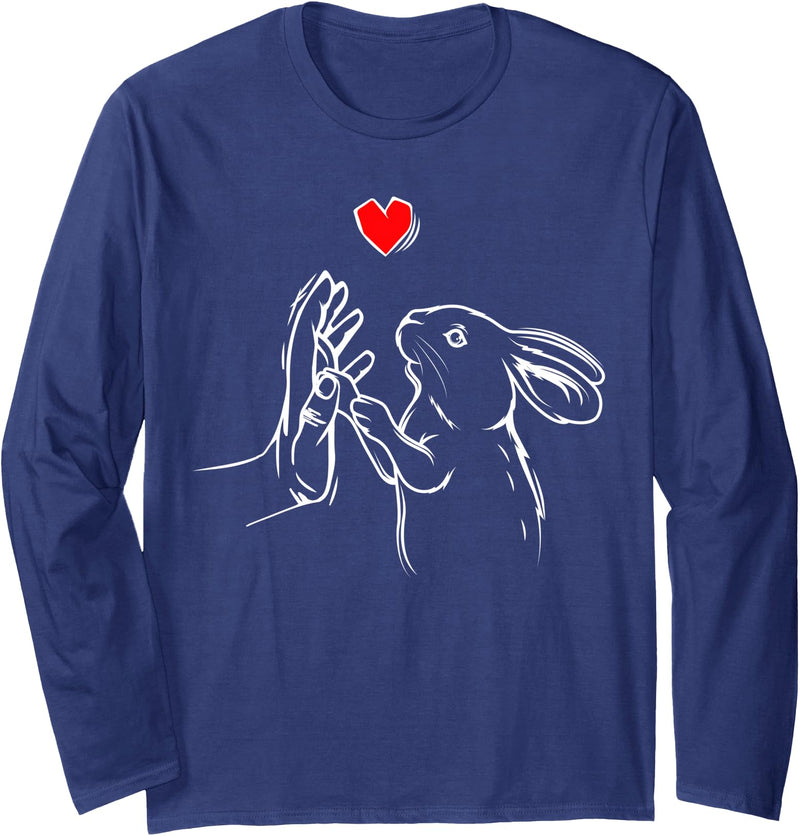 Rabbit Love Rabbit Long Sleeve Shirt in Navy Blue