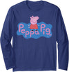 Peppa Pig Peppa Logo Long Sleeve T-Shirt - Navy Blue