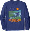 CA Lake Designs Big Bear Lake California Long Sleeve T-Shirt - Navy Blue