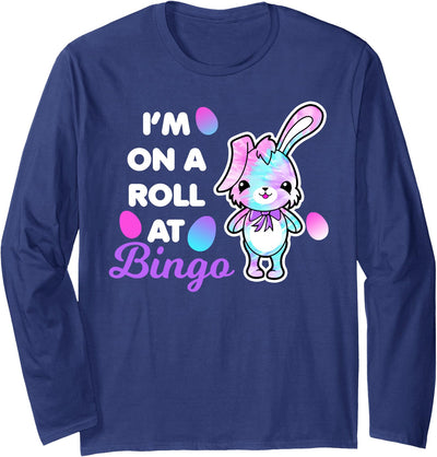 I'm on a Roll at Bingo Bunny Long Sleeve Shirt