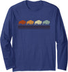 American Bison Gifts & Tees Retro Buffalo Long Sleeve T-Shirt - Navy Blue