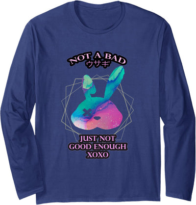 Holographic Galaxy Bunny Silhouette Long Sleeve Shirt