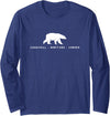 Churchill Polar Bear Shirts & Gifts Churchill Manitoba Canada Polar Bear Long Sleeve T-Shirt - Navy Blue