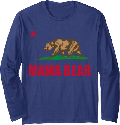 California Flag Mama Bear Long Sleeve Shirt