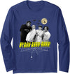 TTS- The Three Stooges NYAHH-AHHH-AHHH! Halloween Long Sleeve T-Shirt - Navy Blue
