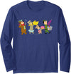 Yogi Bear Marching to the Picnic Long Sleeve T-Shirt - Navy Blue