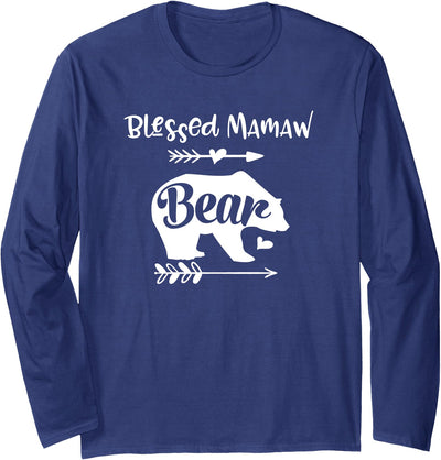 Blessed Mamaw Bear Gift For Grandma Long Sleeve Shirt