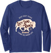 The Jackalope Lazy Land Ranch Buffalo Long Sleeve T-Shirt - Navy Blue