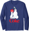 Coca-Cola Company Coca-Cola - Polar Bears And Coca-Cola Long Sleeve T-Shirt - Navy Blue