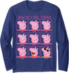 Peppa Pig How Do I Feel Today Long Sleeve T-Shirt - Navy Blue
