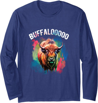 Cow Lucky Buffalo Casino Slot Machine Buffalooooo Gambling Long T-Shirt