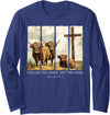 Highland Cute Cow Christian Bible Verse Follow The Word Not The Herd Christian Western Highland Cow Long Sleeve T-Shirt -