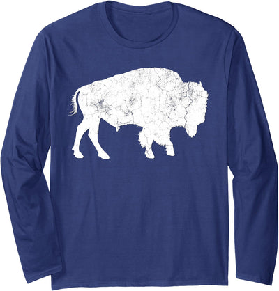 Cow Distressed Buffalo Retro Bison Animal Lover T-Shirt