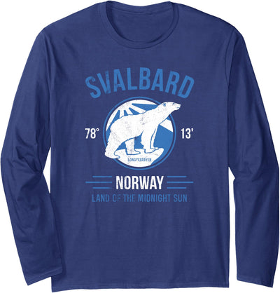 Svalbard T-Shirt Co. Svalbard Polar Bear | Longyearbyen Spitsbergen Norway Bears Long Sleeve T-Shirt