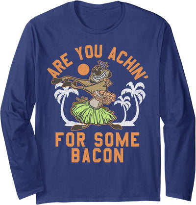 Lion King Timon Achin' For Some Bacon Long Sleeve Long Sleeve T-Shirt