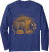 Buffalo Quotes Asian American Bison Ox Buffalo Long Sleeve T-Shirt - Navy Blue