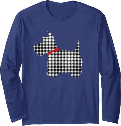 Dog Scottish Tartan Scottie Terrier Black White Buffalo T-Shirt
