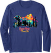 Pigeon Forge Tennessee Hiking Souvenir Pigeon Forge Tennessee Mountains Bear USA Hiking Souvenir TN Long Sleeve T-Shirt - Navy Blue