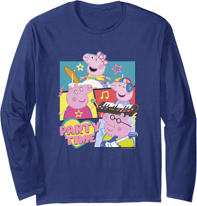 Party Time Peppa & Family Musical Group Shot Long Sleeve T-Shirt