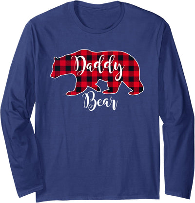 All in the Bear Family Daddy Bear Black Red Buffalo Check T-Shirt