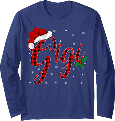 Funny Matching Family Buffalo Plaid Gigi Christmas Pajama T-Shirt