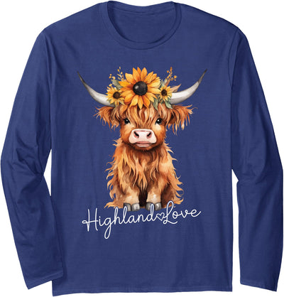 Womens and Mens Highland Cow Scottish Gifts Highland Love T-Shirt