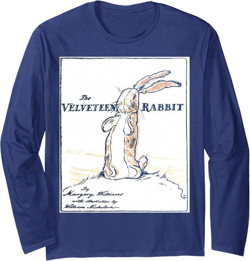 The Velveteen Rabbit Christmas Birthday Gift Long Sleeve Shirt in Navy Blue
