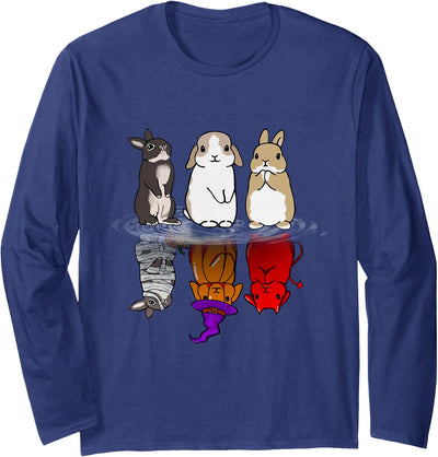 Rabbits Reflecting Halloween Costumes Long Sleeve