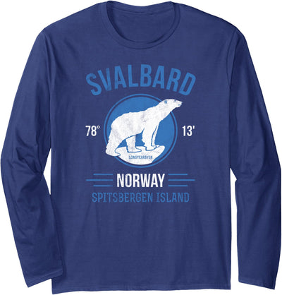 Svalbard T-Shirt Co. Svalbard Polar Bear Long Sleeve T Shirt Spitsbergen Norway