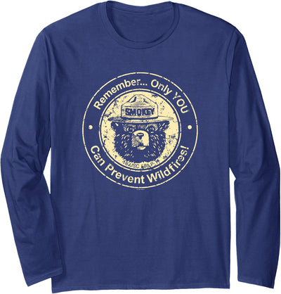 Only You Can Prevent Wildfires Vintage Seal Long Sleeve T-Shirt