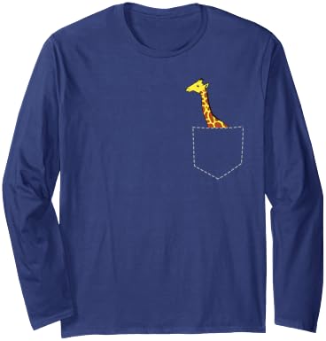 Cute Giraffe in Bag Cool Large Giraffe Large Long Sleeve T-Shirt - Adult Unisex