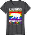 SOMMAS PRIDE Free Mom Hugs Proud Mama Bear Lgbt Gay Pride Lgbtq Parade T-Shirt - Dark Heather Grey