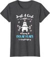 Hiking Lover Design Just A Girl Who Loves Polar Bears and Weightlifting T-Shirt - Dark Heather Grey