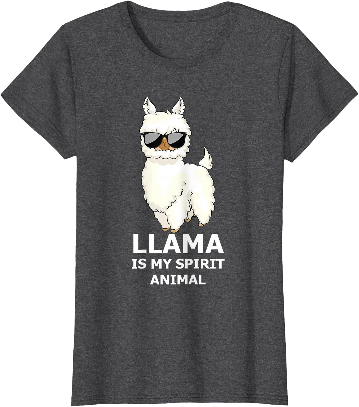 Llama Is My Spirit Animal - Funny Llama T-Shirt - Dark Heather Grey