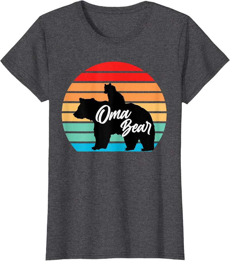 mother's day Gifts oma bear grandma bear T-Shirt - Dark Heather Grey