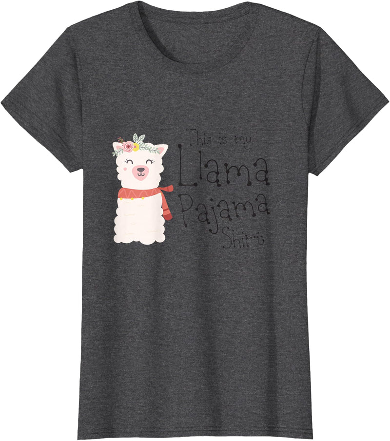 Cute This Is My Llama Pajama Shirt Gifts Womens & Kids This is My Llama Pajama Shirt Cute Alpaca Gift T-Shirt - Dark Heather Grey