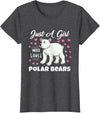 Hiking Lover Design Just A Girl Who Loves Polar Bears T-Shirt - Dark Heather Grey