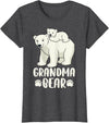 Polar Bear Family Art Creations Grandma Bear and Cub T-Shirt - Dark Heather Grey