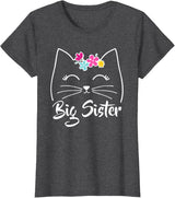 Best Cat Humor Tees & Gifts Big Sister Cute Kitty Cat Lover Pets T-Shirt