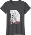 Mama Polar Bear and Baby Cub for Girls and Women T-Shirt - Dark Heather Grey