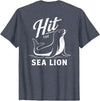 Sea Lion Trend (On Back) Hit The Sea Lion Funny Sealion Dance Trend T-Shirt - Heather Blue