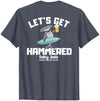 SALTY JOES Salty Joe's - Let's Get Hammered Lightweight, Graphic T-Shirt - size chart