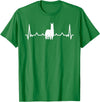 LLama Gifts & Accessories Llama Heartbeat Alpaca Llama Lover T-Shirt - Kelly Green