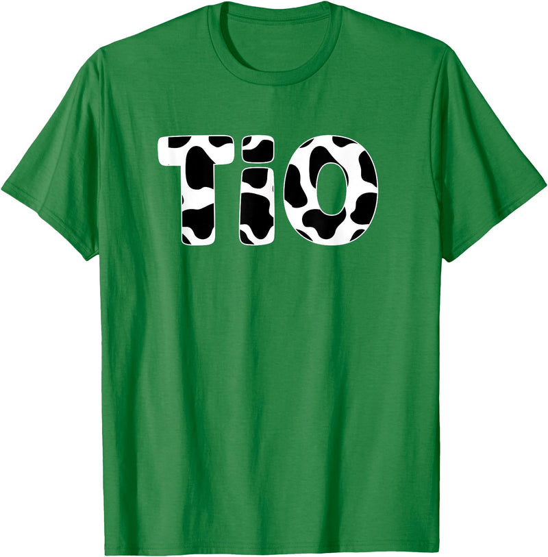 Zynx Matching Family Cow Birthday Matching Cow Birthday Cow Print Pattern Tio T-Shirt - Kelly Green