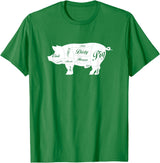LGBTQIA+ Power Design Nasty Hungry Dirty Pig Design - Fun Gay Pig Pride - LGBTQIA+ T-Shirt - Kelly Green