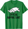 Sleeping Rabbit Pyjamas Bunny Lover Official Napping T-Shirt in Kelly Green